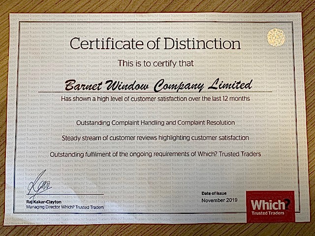 Certificate of Distinction